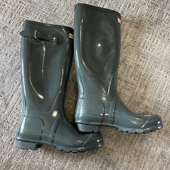 Hunter Tall Rain Boots Women - high gloss gray (graphite) - Picture 7 of 7